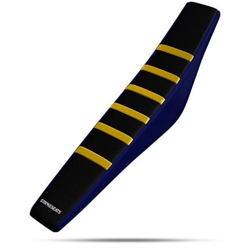 Husqvarna FS450 2019 - 2022 Strike Gripper Ribbed Seat Cover Yellow-Black-Navy