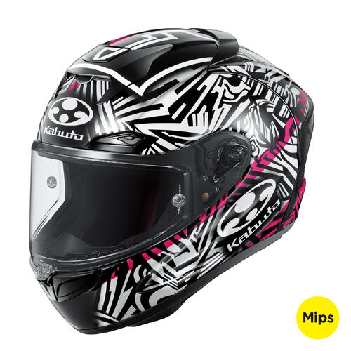 Kabuto Road Motorcycle Helmet F17 GP MIPS Race Aleix Black/White