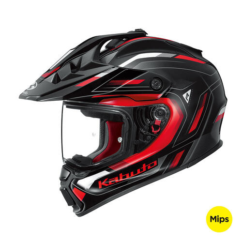 Kabuto Adventure Dual Purpose Motorcycle Helmet Geosys GT MIPS Beat Black/Red