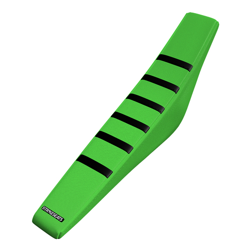 Kawasaki KX100 1994 Strike Gripper Ribbed Seat Cover Black-Green-Green