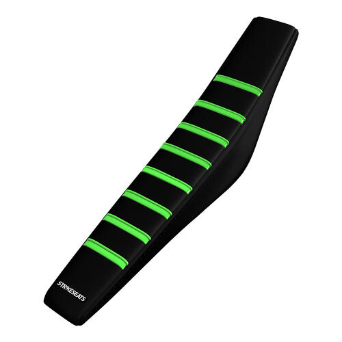 Kawasaki KX100 2000 Strike Gripper Ribbed Seat Cover Green-Black-Black