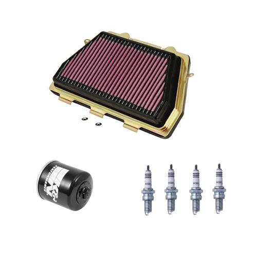 Honda CBR1000RR Sp Brembo 2014-2015 K&N x NGK Service Kit Air Oil Filter Spark Plugs