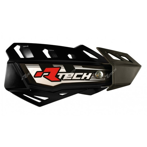 Honda XR250R Rtech Flex MX Vented Handguards Motocross Hand Guards Black 