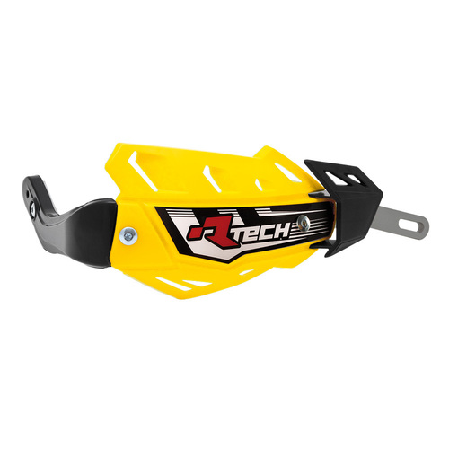 For Suzuki RM125 Rtech Flex Enduro Handguards Alloy Bar Hand Guards Yellow 