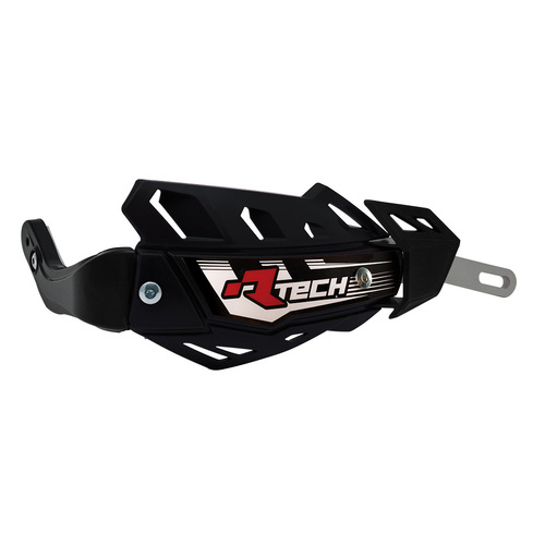 Rtech Flex Alluminium MX Motocross Enduro Motard Hand Guard Protectors Black