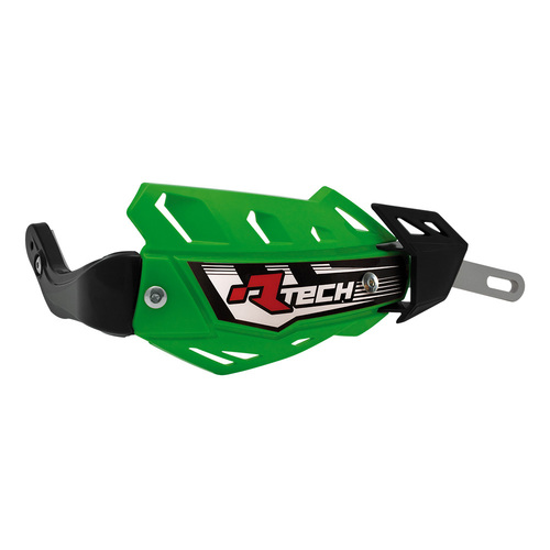 Racetech Flex Alluminium Motocross Enduro Motard Hand Guard Protectors Kawasaki Green