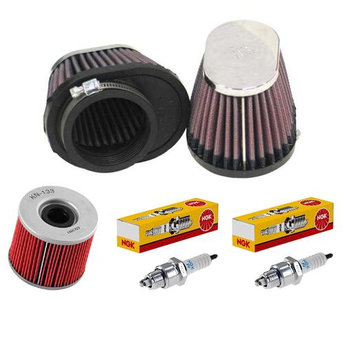 Suzuki GS450E 1983-1983 K&N x NGK Service Kit Air Oil Filter Spark Plugs