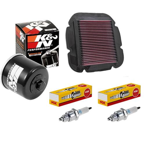 Suzuki DL1000 V-Strom 2003-2013 K&N x NGK Service Kit Air Oil Filter Spark Plugs