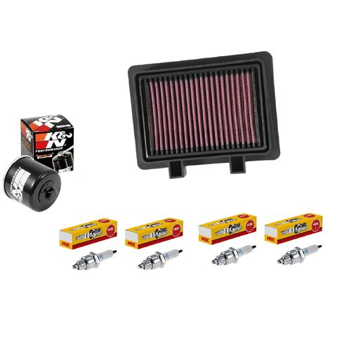 Suzuki V-Strom 1050De 2023-2024 K&N x NGK Service Kit Air Oil Filter Spark Plugs