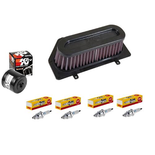 Suzuki GSX-R1000 2017-2025 K&N x NGK Service Kit Air Oil Filter Spark Plugs