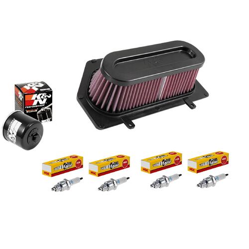 Suzuki GSX-R1000 2017-2025 K&N x NGK Service Kit Air Oil Filter Spark Plugs