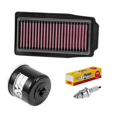 Suzuki DL250A V-Strom 2019-2020 K&N x NGK Service Kit Air Oil Filter Spark Plugs