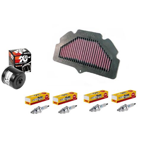 Suzuki GSX-S750 2017-2023 K&N x NGK Service Kit Air Oil Filter Spark Plugs