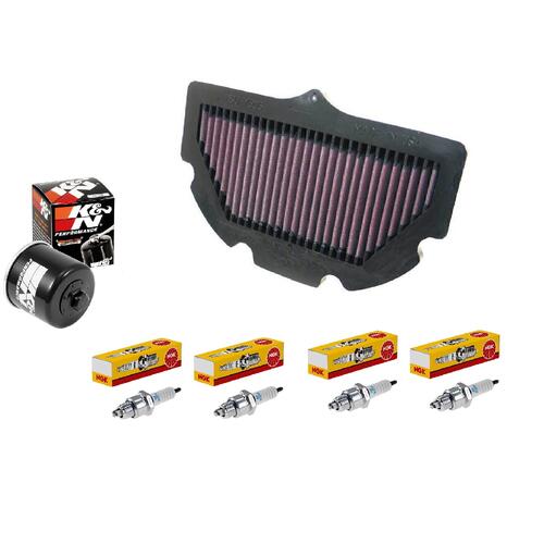Suzuki GSX-R750 2006-2010 K&N x NGK Service Kit Air Oil Filter Spark Plugs