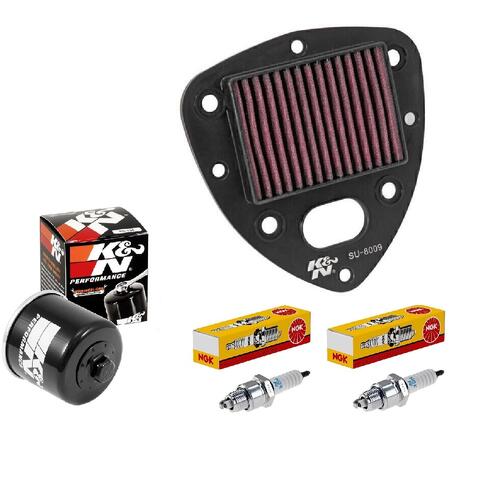 Suzuki M50 Boulevard 2009-2015 K&N x NGK Service Kit Air Oil Filter Spark Plugs