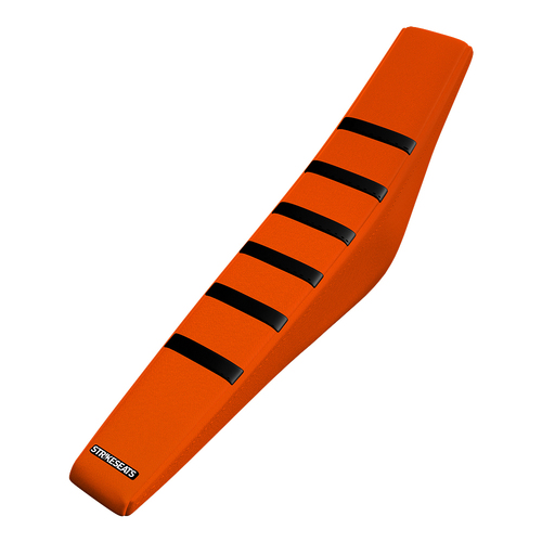 KTM 125 SX 2023 Strike Gripper Ribbed Seat Cover Black-Orange-Orange