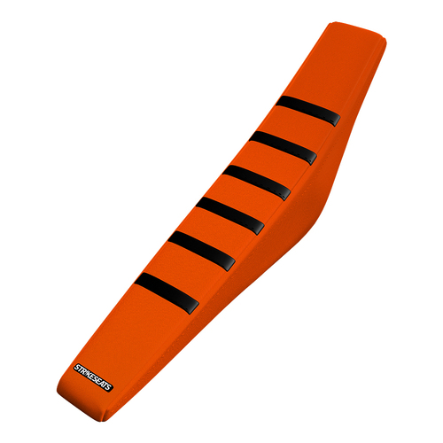 KTM 65 SX 2007 Strike Gripper Ribbed Seat Cover Black-Orange-Orange