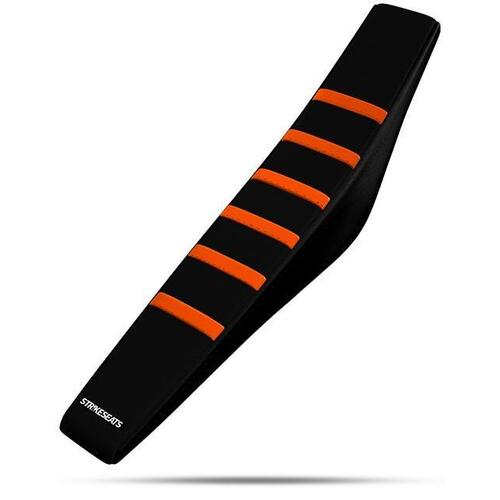 KTM 65 SX 2005 Strike Gripper Ribbed Seat Cover Orange-Black-Black