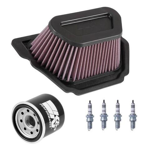 Yamaha YZF-R1M 2015-2019 K&N x NGK Service Kit Air Oil Filter Spark Plugs