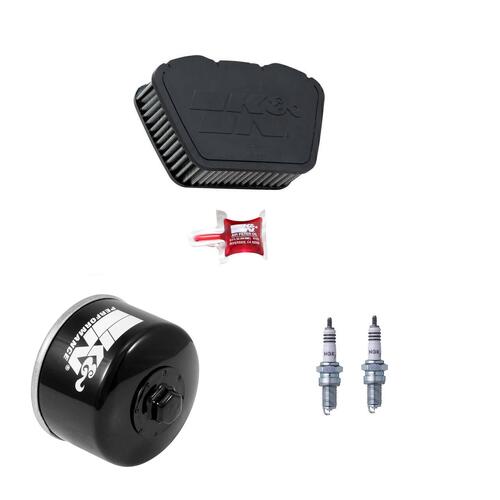 Yamaha XVS1300 V STar 2007-2017 K&N x NGK Service Kit Air Oil Filter Spark Plugs