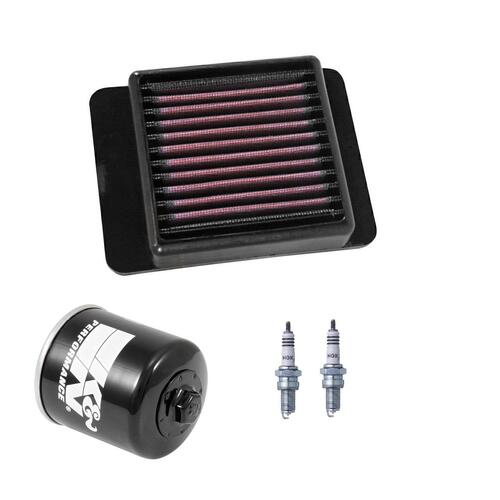 Yamaha YZF-R3 2015-2025 K&N x NGK Service Kit Air Oil Filter Spark Plugs