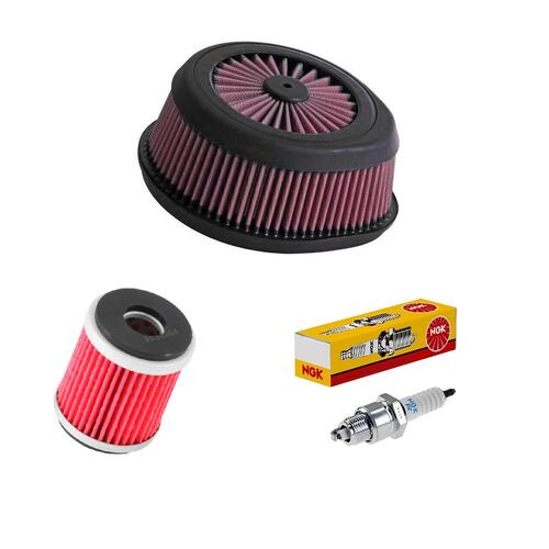 Yamaha WR250F 2001-2002 K&N x NGK Service Kit Air Oil Filter Spark Plugs