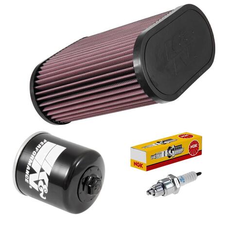 Yamaha YXE700 Wolverine R-Spec 2016-2018 K&N x NGK Service Kit Air Oil Filter Spark Plugs