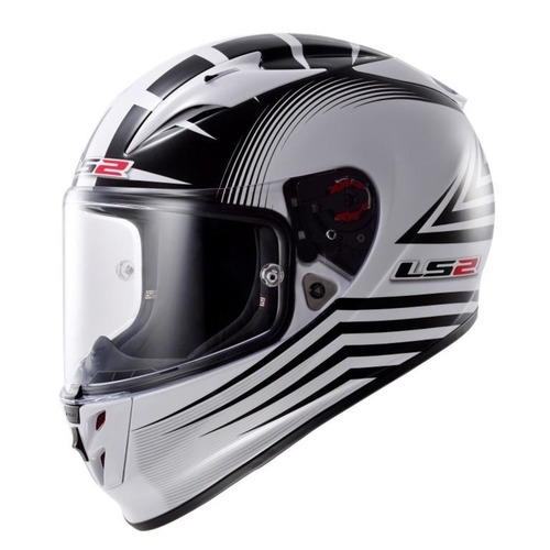 LS2 FF323 Motorcycle Helmet Arrow R Trax White Black 