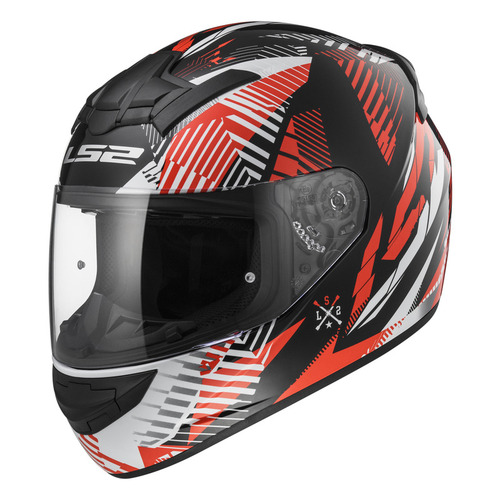LS2 FF352 Rookie Infinite Motorcycle Helmet Black Red White 