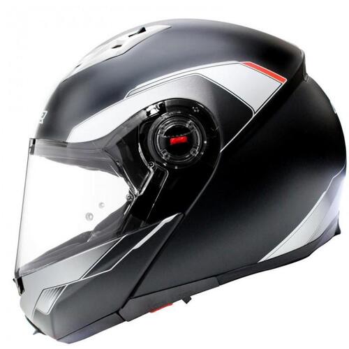 LS2 FF370 Shadow Motorcycle Helmet Matt Black White Xs