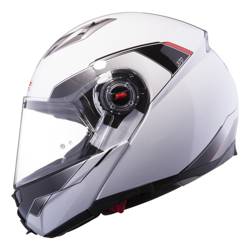 LS2 FF370 Shadow Motorcycle Helmet Gloss White 