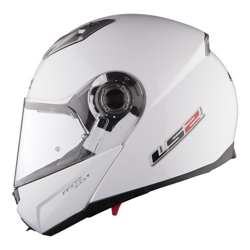 LS2 FF370 Motorcycle Helmet Solid Gloss White Xs