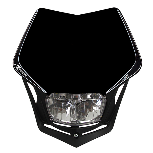 KTM 200 EXC Rtech Universal V-Face Full Led Headlight Black 