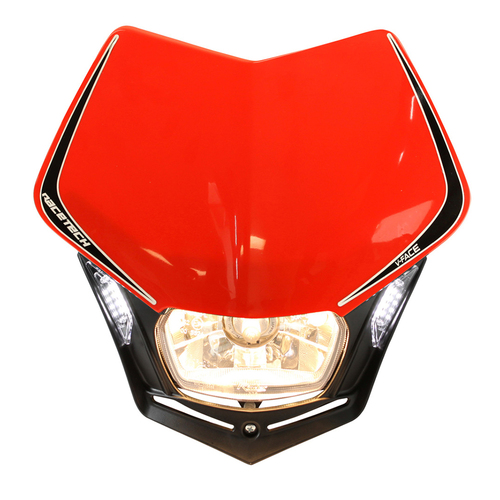 Honda XR650R Racetech Universal V-Face Headlight With Led Red 