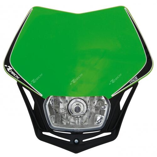 Kawasaki KLX250 Racetech Universal V-Face Enduro Headlight Green 