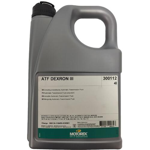 Motorex Motorcycle ATF Dexron 3 Synthetic Automatic Gearbox Oil Fluid 4 Litre
