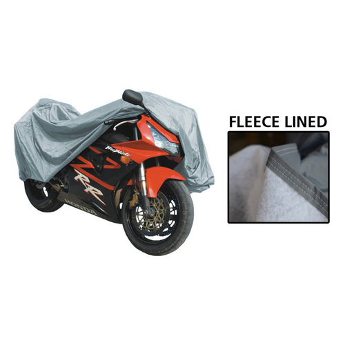 Mcs Fleecy Lined Motorcycle Waterproof Bike Cover - Medium