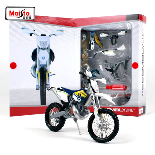 Husqvarna FE501 Maisto Assembly Line Diy Kit Toy Motorcycle Model 1:12