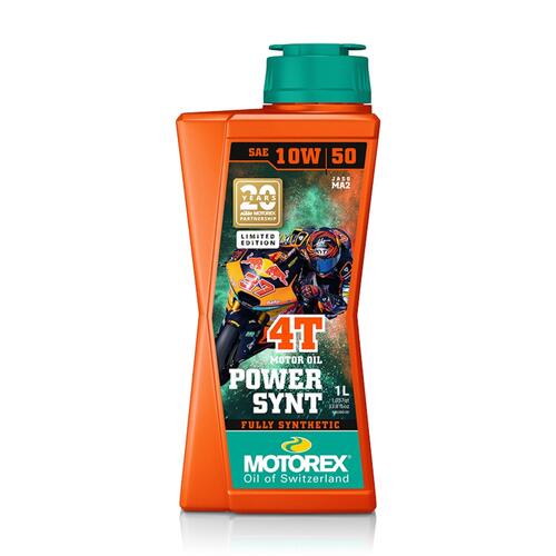 Motorex Power Synt 4T Four-Stroke Engine Oil 10W50 1 Litre KTM Group 20 Year Special Edition