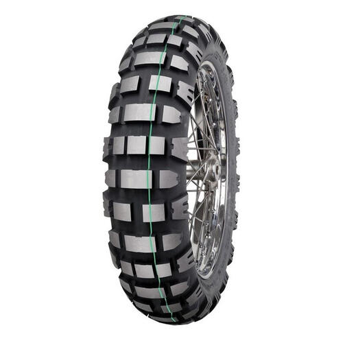 Mitas Bias Tyre E12 140/80-18 70R TT Rally Desert Racing Green Stripe Ece R75