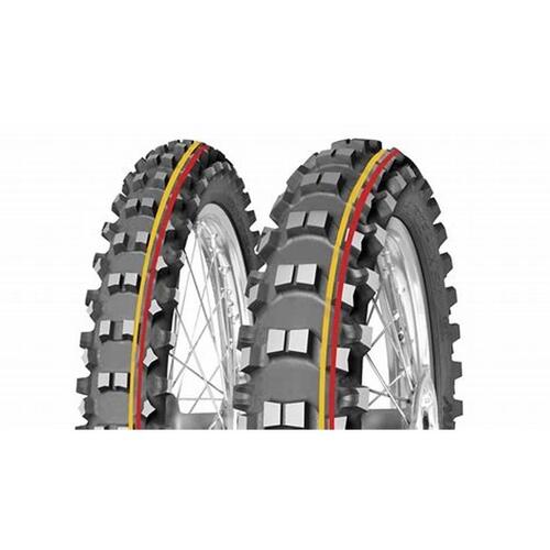 Mitas Dirt Tyre Terra Force MX Soft-Medium 100/90-19 57M Red & Yellow Stripe