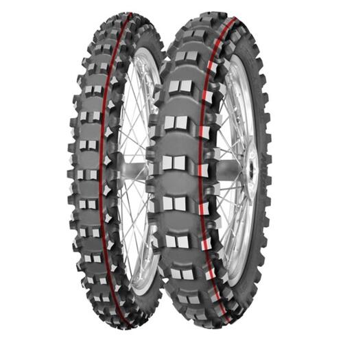 Mitas Dirt Tyre Terra Force MX Soft-Medium 110/100-18 64M Red & Yellow Stripe
