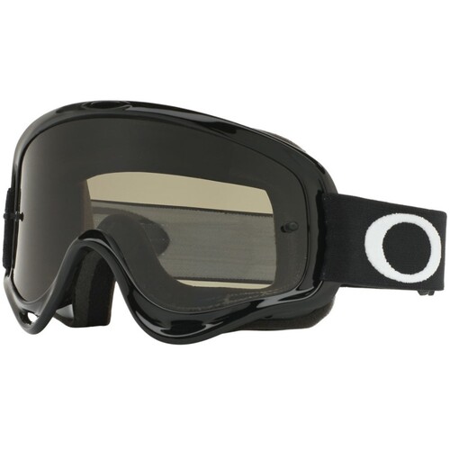 Oakley O-Frame MX Motorcycle Goggles Jet Black Dark Grey Lense