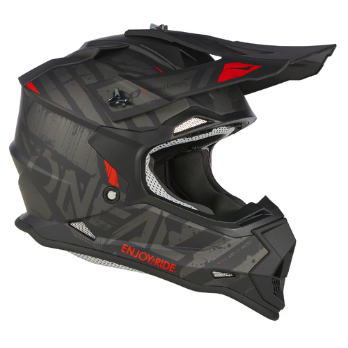 Oneal Glitch Motocross MX Helmet Black Grey