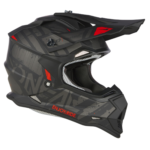 Oneal Glitch Motocross MX Helmet Black Grey [Size: M]