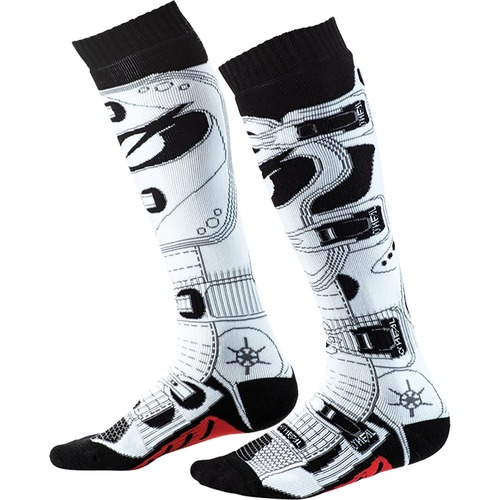 Oneal Pro RDX MX Motorcross Socks Black White