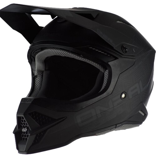 Oneal 2023 Series 3 Motocross MX Helmet Flat Black - Adult