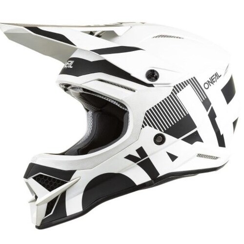 Oneal 2022 3 Series Veritcal Black/White MX Helmet