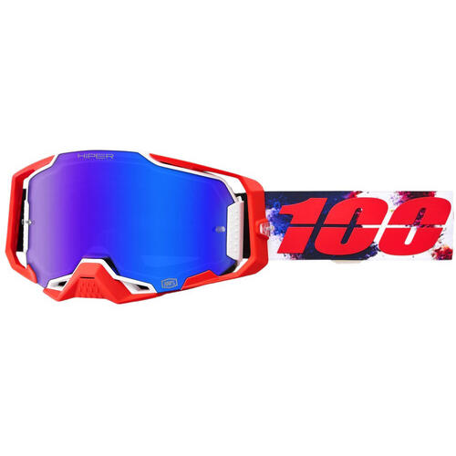 100% Armega Hiper Goggle Morpho Mirror Blue