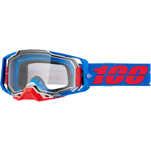 100% Armega Goggle MX Enduro MTB Ironclad Clear Lens